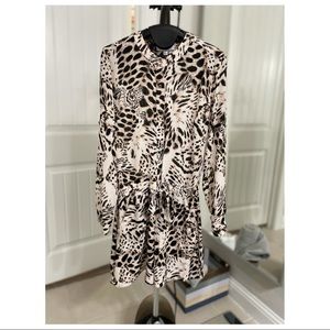 Animal print short jumpsuit